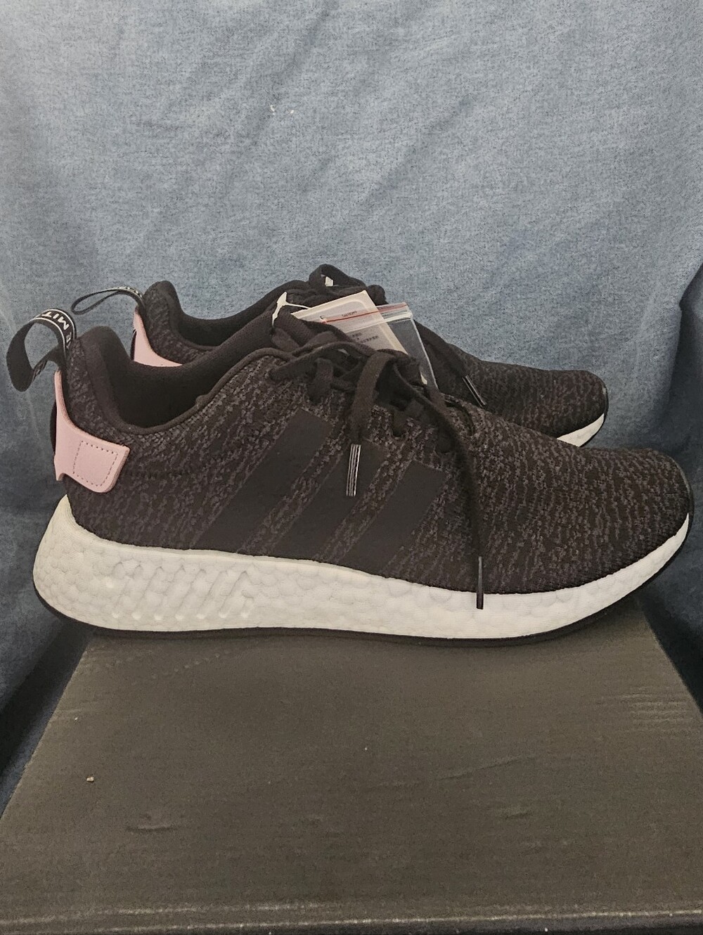 Adidas NMD R2 Black Pink Boost Sneakers Women's Size 10 BNIB NWT